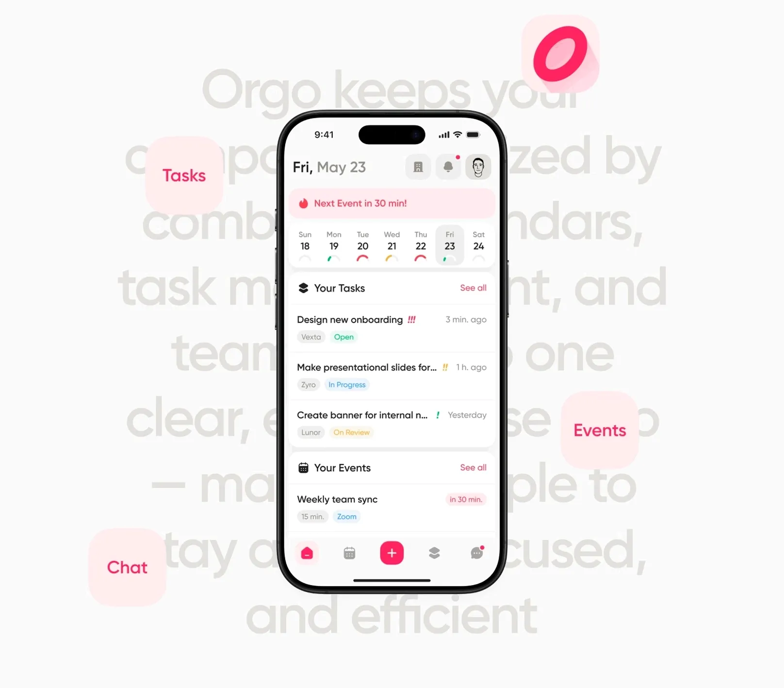 Orgo is a smart workspace tool for modern companies.